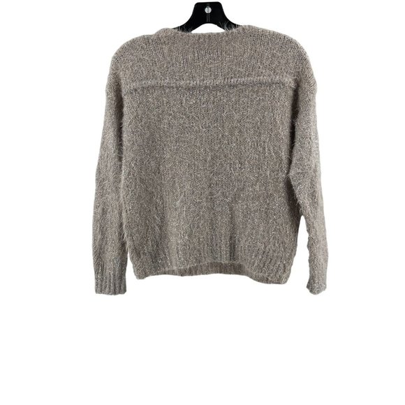 Jennifer Lopez Petite Women's Gold Metallic Feathery Knit Sweater Size PXS - Picture 3 of 9